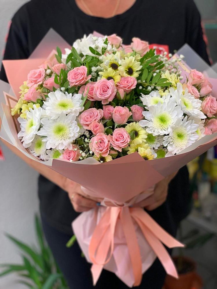 Букет цветов из: Розы и Хризантемы в Фокино Брянской области
