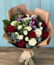 Букет цветов из:  Розы и Альстромерии #REPLACE_PRED# Фокино Брянской области