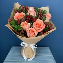 Букет цветов из:  Розы и Альстромерии #REPLACE_PRED# Фокино Брянской области
