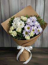 Букет цветов из:  Хризантемы и Розы в Фокино Брянской области