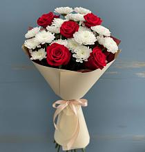 Букет цветов из:  Розы и Хризантемы в Фокино Брянской области
