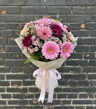 Букет цветов из:  Герберы и Хризантемы в Фокино Брянской области