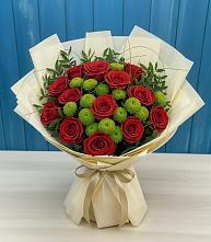 Букет цветов из:  Розы и Хризантемы в Фокино Брянской области