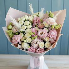 Букет цветов из:  Альстромерии и Розы в Фокино Брянской области