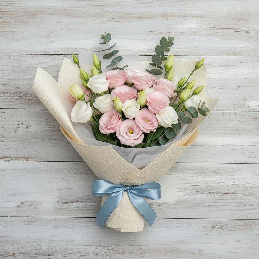 Букет цветов из: Лизиантусы в Фокино Брянской области